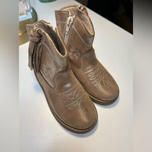 EUC Elephantito Girls Ankle Boots Pink Shimmer Sz 10